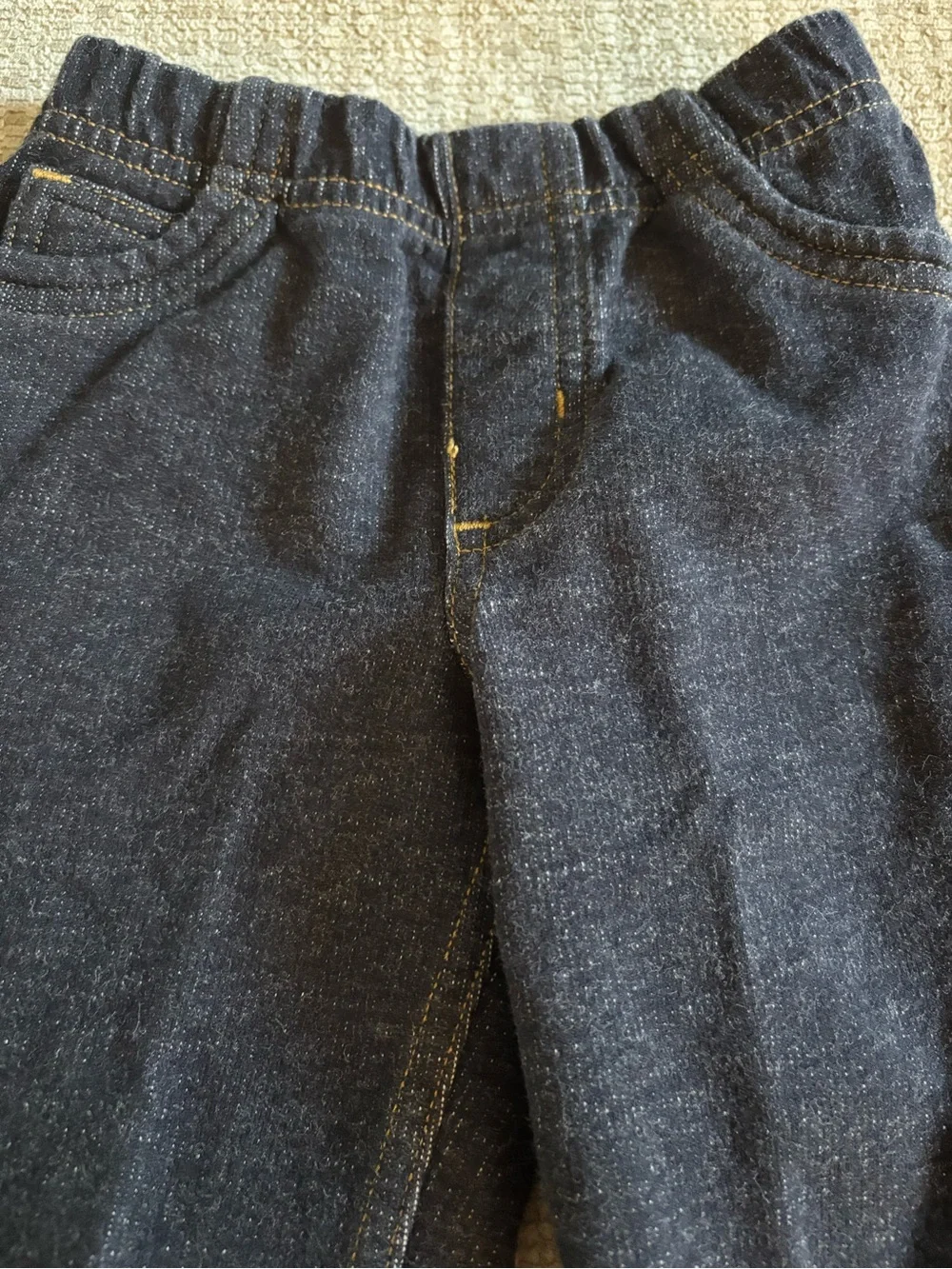 Carter's Dark Blue Elastic Waist Denim Jogger Pants